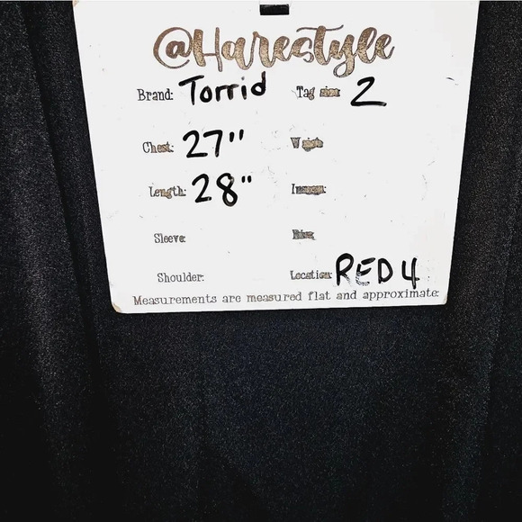 Torrid 2 black lace accent swing top NWT - Picture 9 of 10